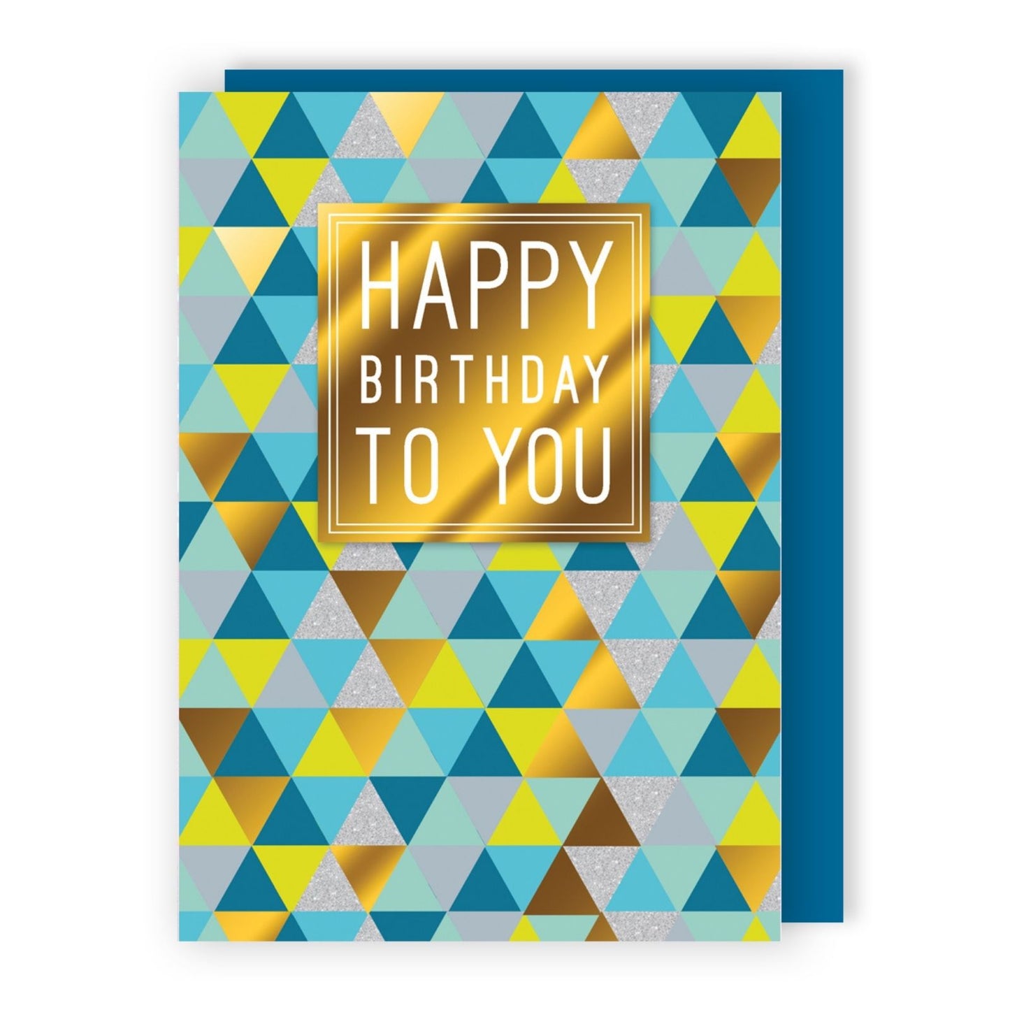 Hand-Finished Happy Birthday To You Card Modern Design Embellished For Him