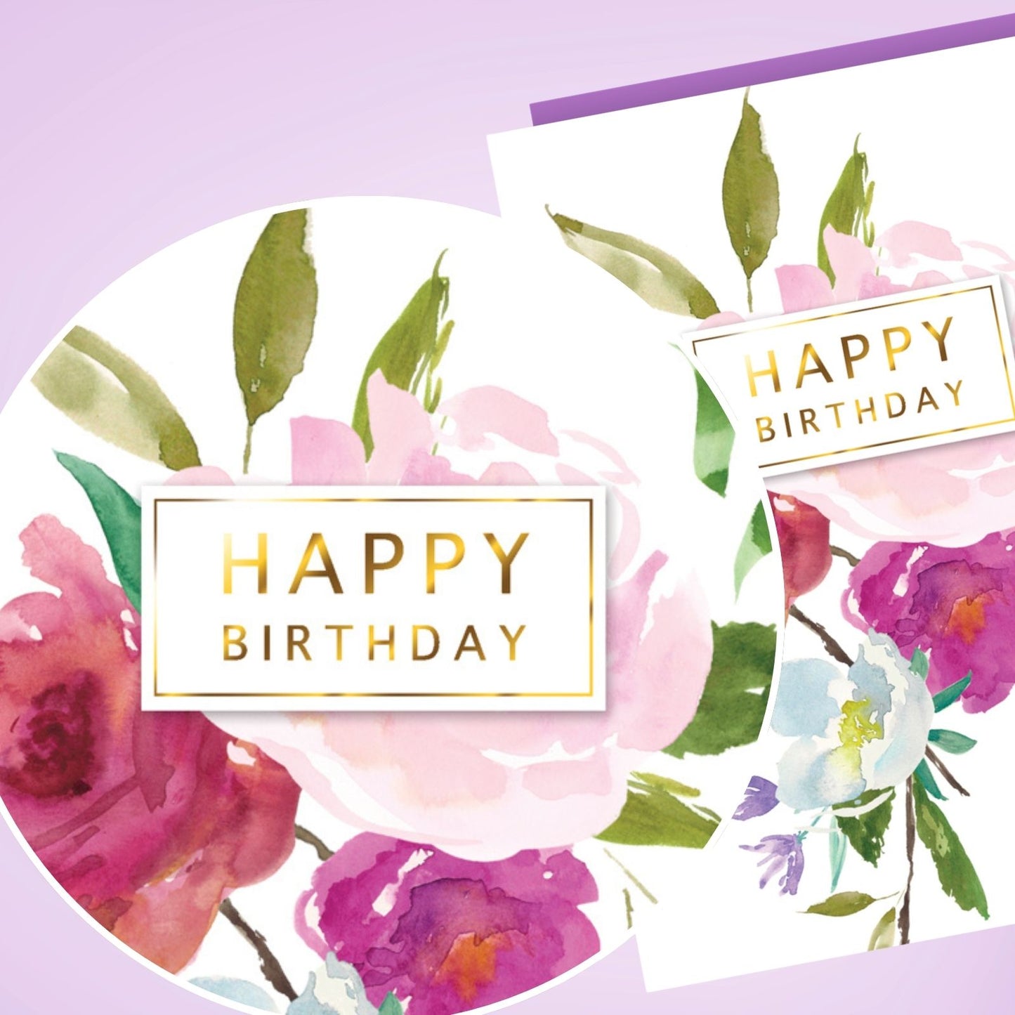 Hand-Finished Happy Birthday Card Embellished Floral Roses Greeting Card For Her