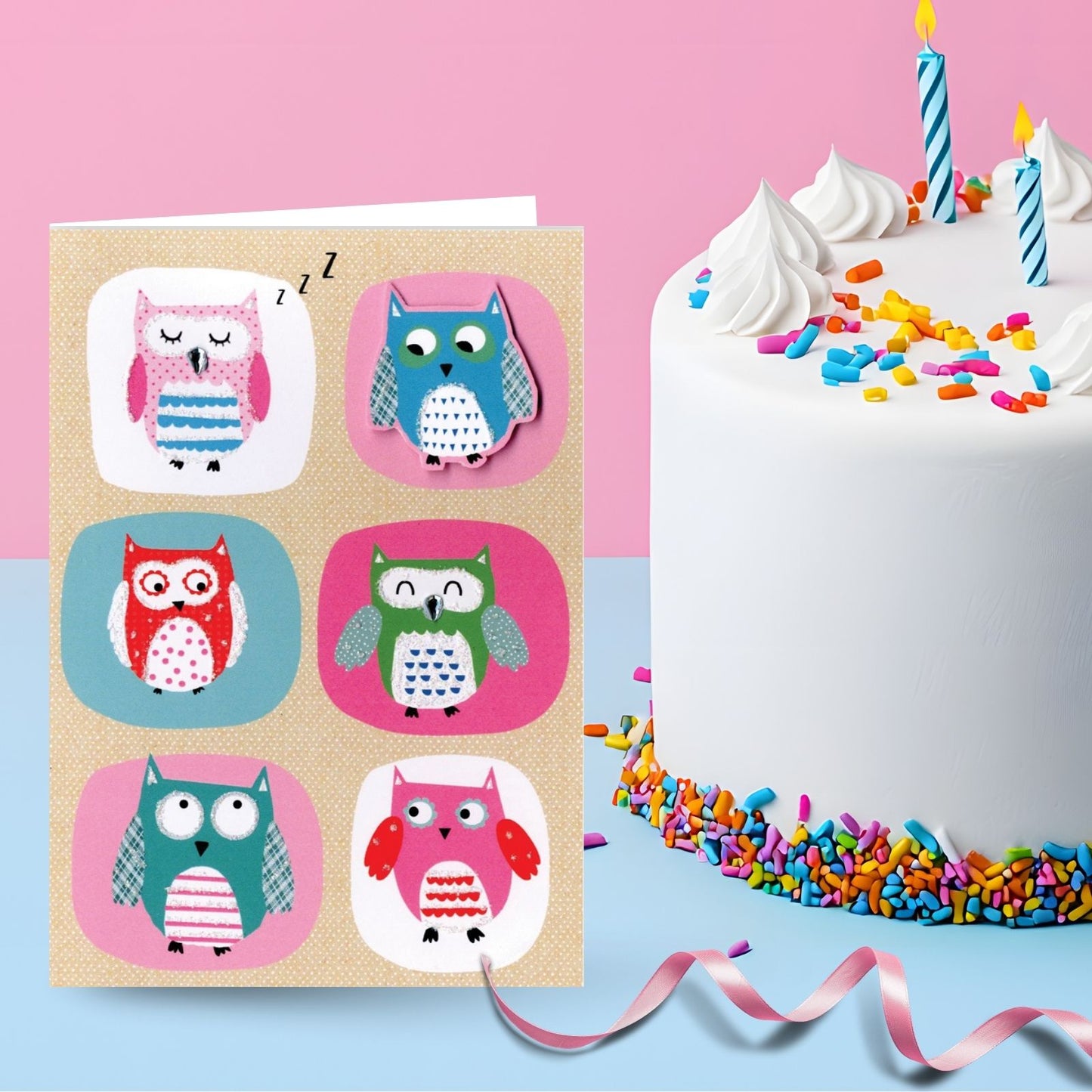 Cute Owls Any Occasion Greeting Card