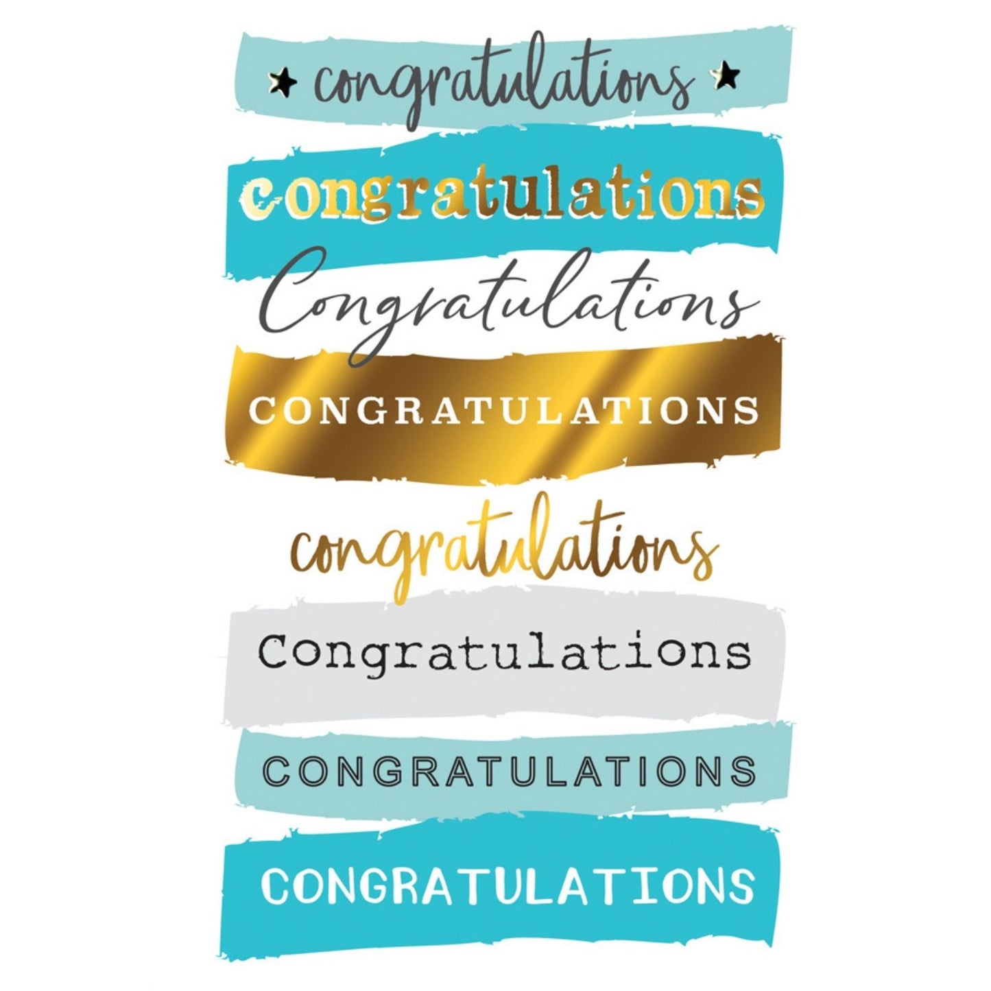 Hand-Finished Congratulations Card Any Celebration Embellished Blank Inside