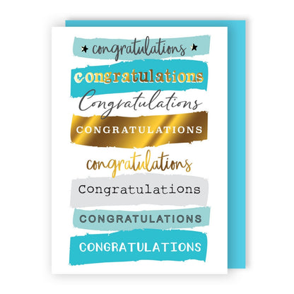 Hand-Finished Congratulations Card Any Celebration Embellished Blank Inside