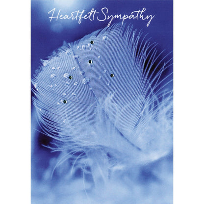Hand-Finished Heartfelt Sympathy Card Simple Embellished Greeting Card