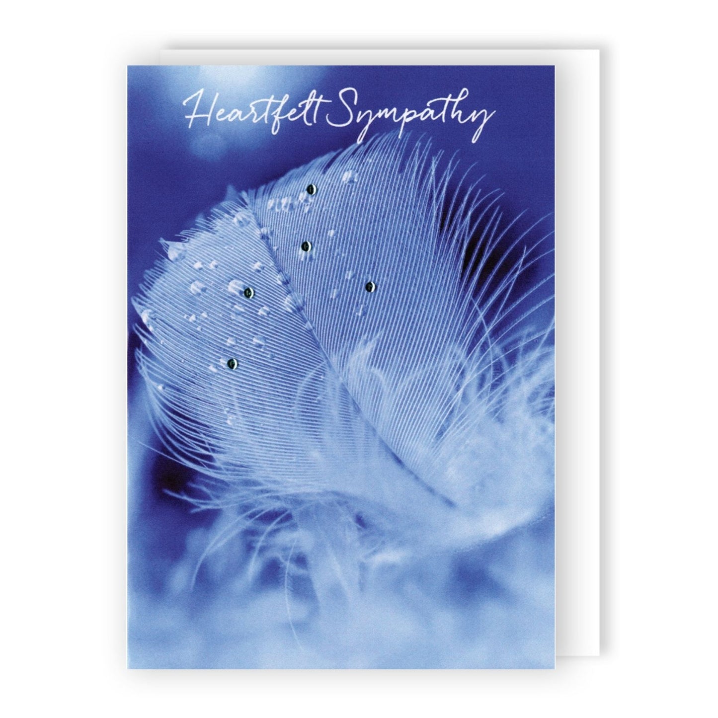 Hand-Finished Heartfelt Sympathy Card Simple Embellished Greeting Card
