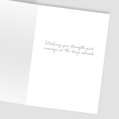 Hand-Finished Heartfelt Sympathy Card Simple Embellished Greeting Card