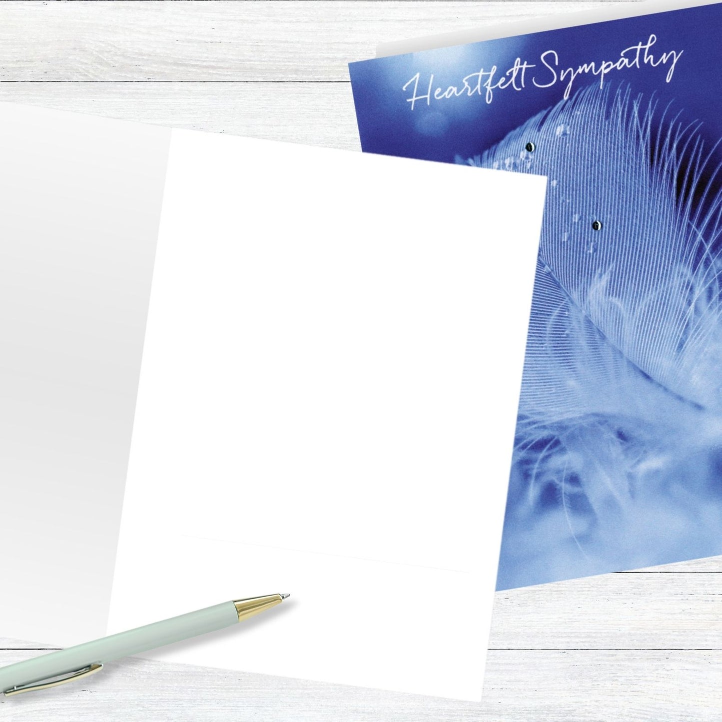 Hand-Finished Heartfelt Sympathy Card Simple Embellished Greeting Card