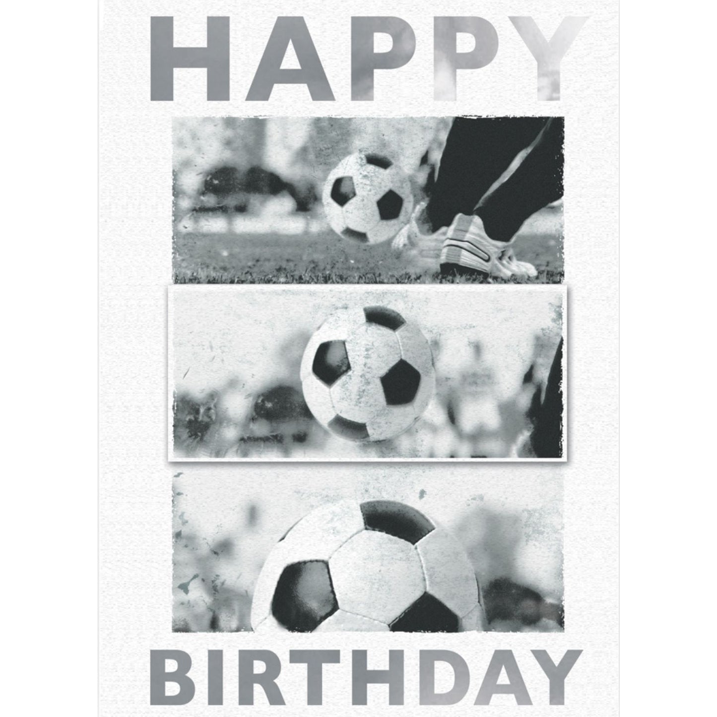 Hand-Finished Happy Birthday Card Football Goal-Scoring Celebration For Him