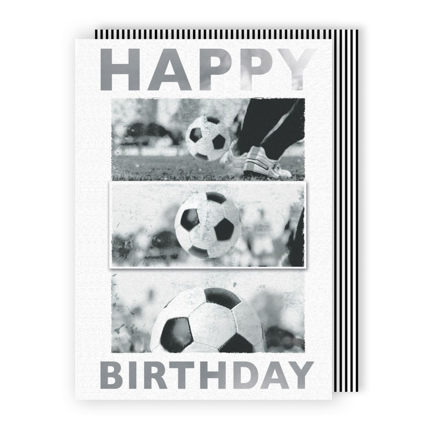 Hand-Finished Happy Birthday Card Football Goal-Scoring Celebration For Him