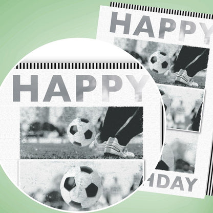 Hand-Finished Happy Birthday Card Football Goal-Scoring Celebration For Him