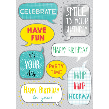 Hand-Finished Birthday Greeting Card Celebration Shout Out Embellished For Him
