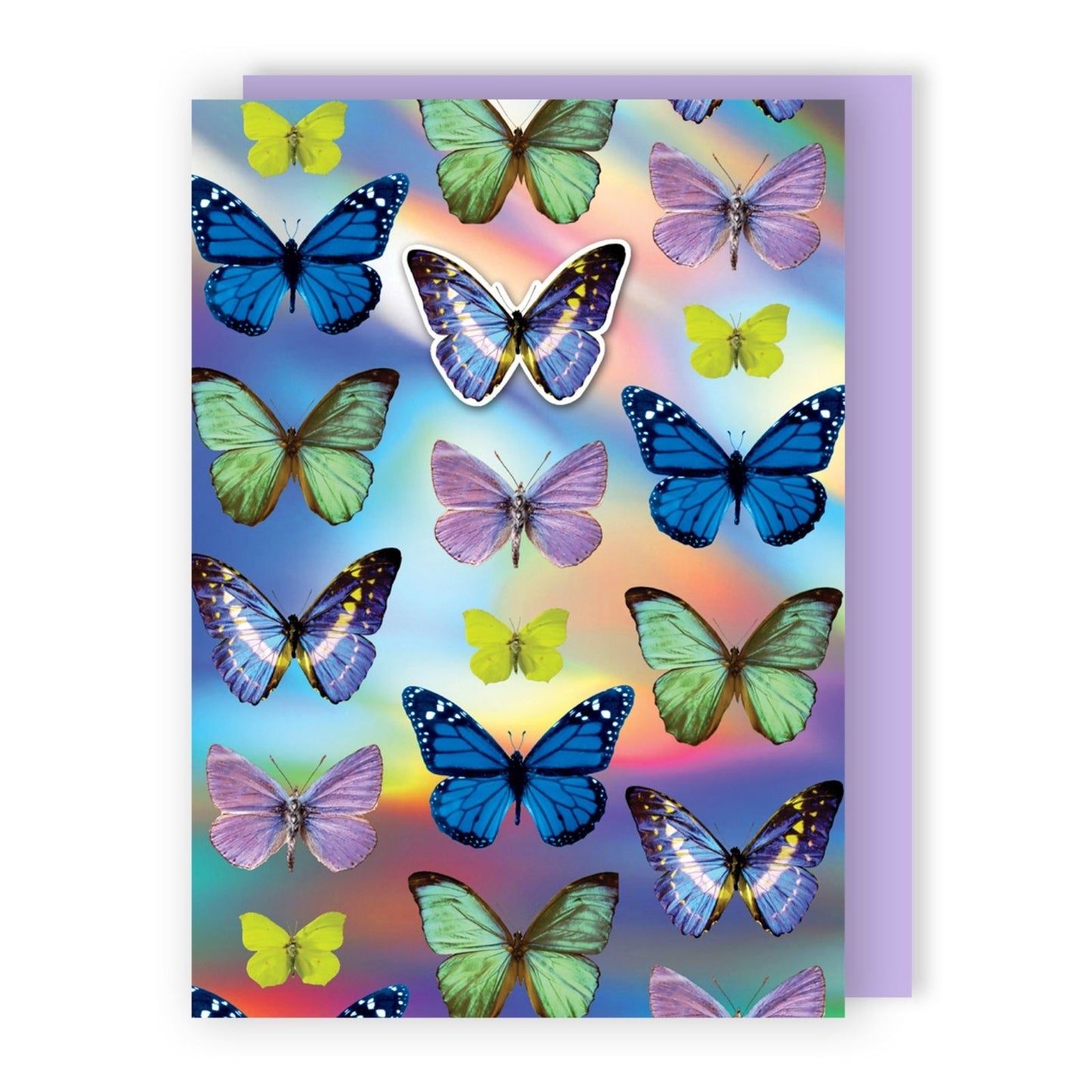 Hand-Finished Foiled Greeting Card Decorated Butterflies Blank For Any Occasion