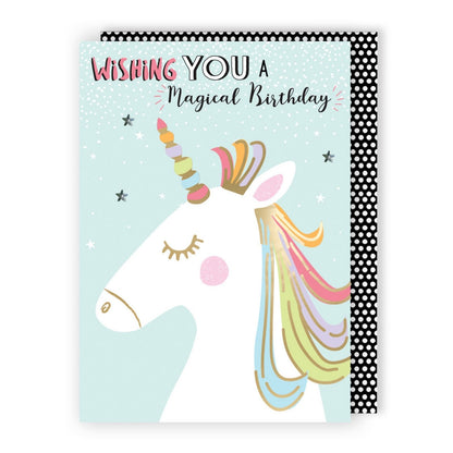 Hand-Finished Unicorn Birthday Card Sparkly Embellished Magical Birthday For Her