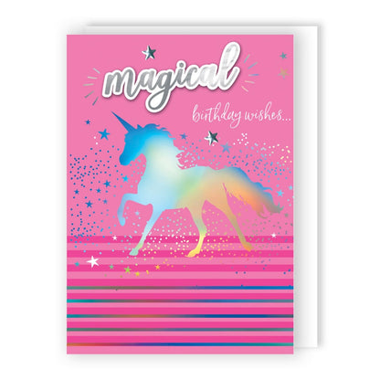 Hand-Finished Birthday Wishes Card Magical Unicorn Embellished Card For Her