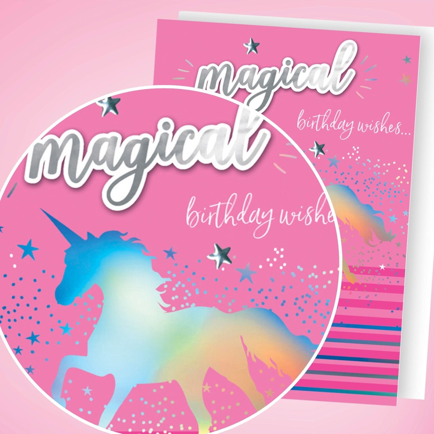Hand-Finished Birthday Wishes Card Magical Unicorn Embellished Card For Her
