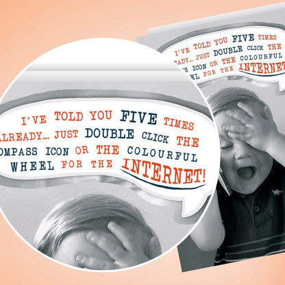 Hand-Finished Funny Greeting Card Tech Troubles Blank For Any Occasion Birthdays