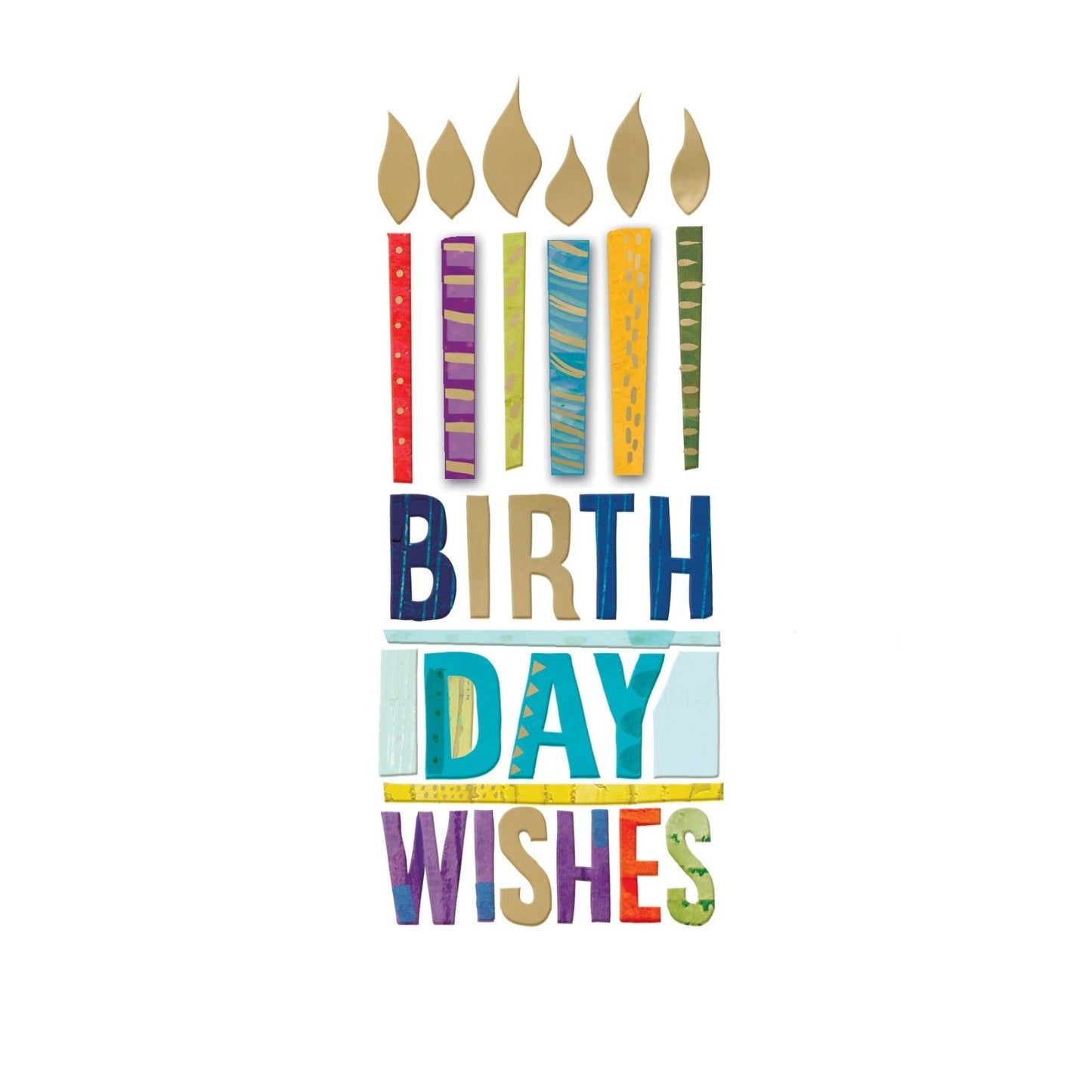 Hand-Finished Birthday Greeting Card Birthday Wishes Embellished Candles On Cake