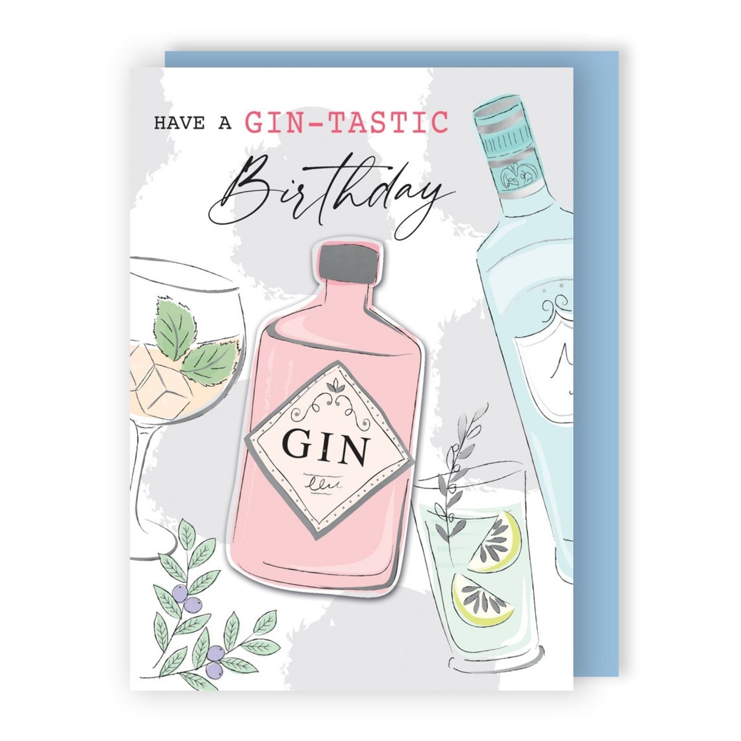 Hand-Finished Birthday Card Have A Gin-Tastic Celebration Embellished For Her