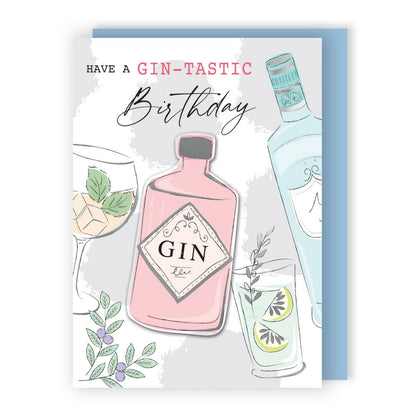 Hand-Finished Birthday Card Have A Gin-Tastic Celebration Embellished For Her