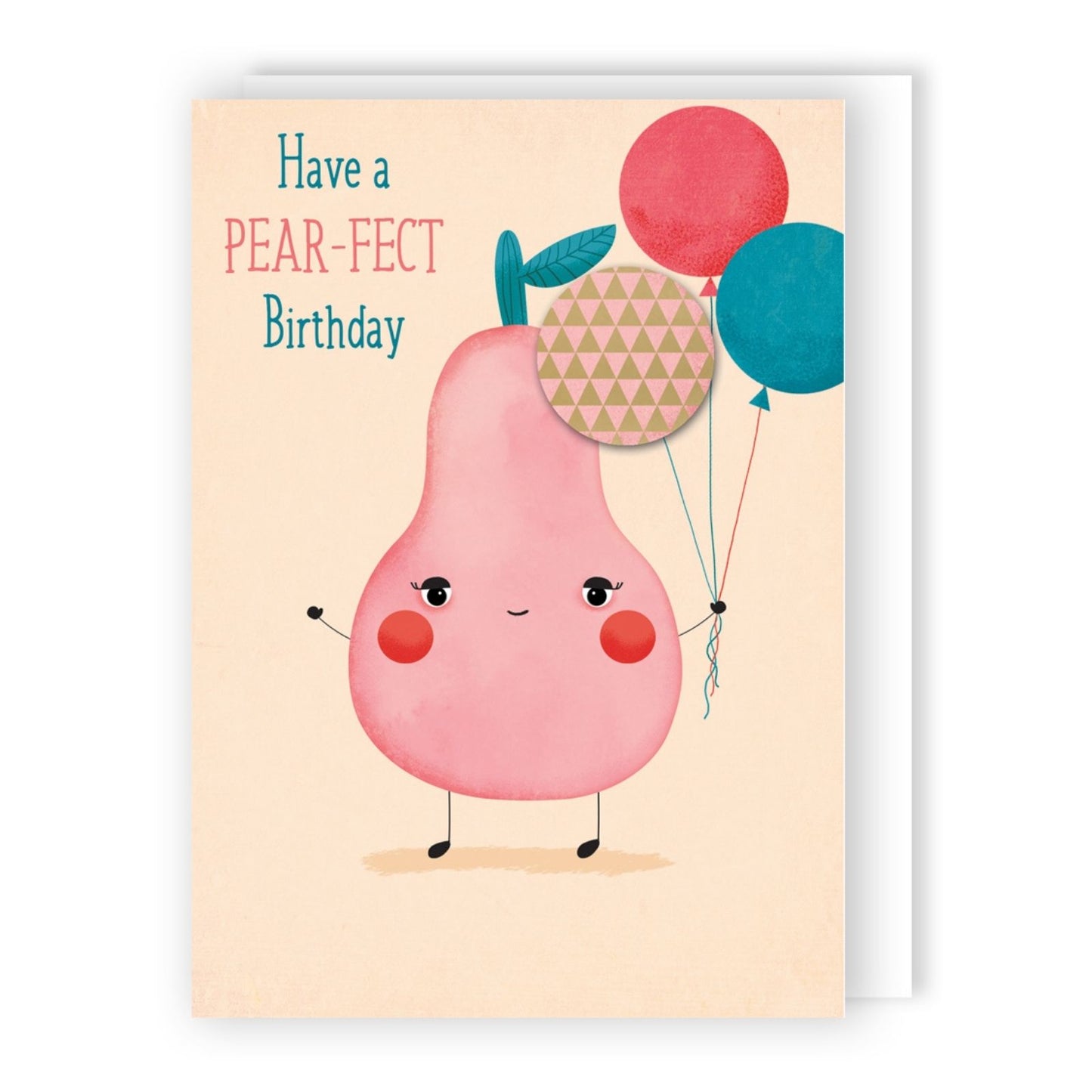 Hand-Finished Pear-Fect Birthday Greeting Card Embellished Birthday Card For Her