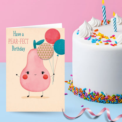 Hand-Finished Pear-Fect Birthday Greeting Card Embellished Birthday Card For Her