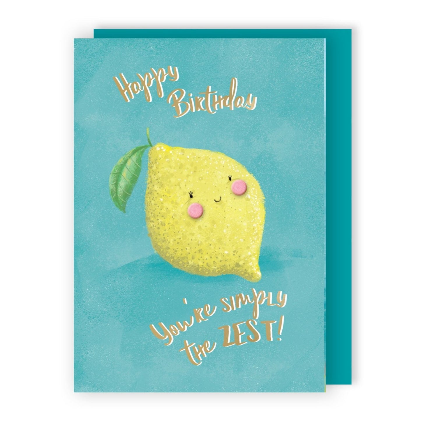 Hand-Finished Birthday Greeting Card You're Simply The Zest! Embellished For Her
