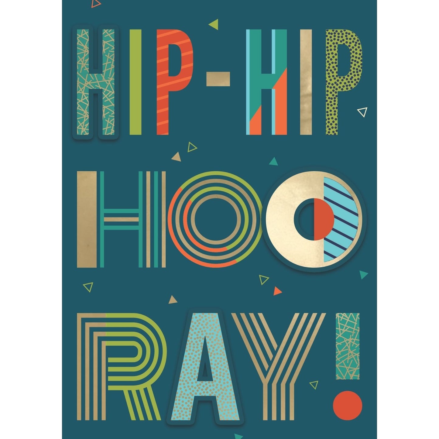 Hand-Finished Birthday Greeting Card Hip-Hip Hooray! Celebration For Him