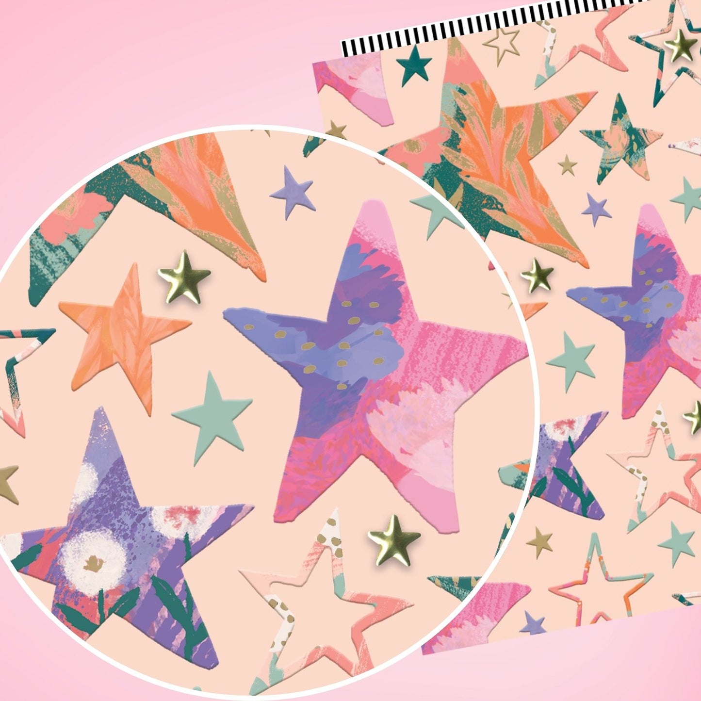 Hand-Finished Stars Card Embellished Foiled Blank For Any Occasion Celebration