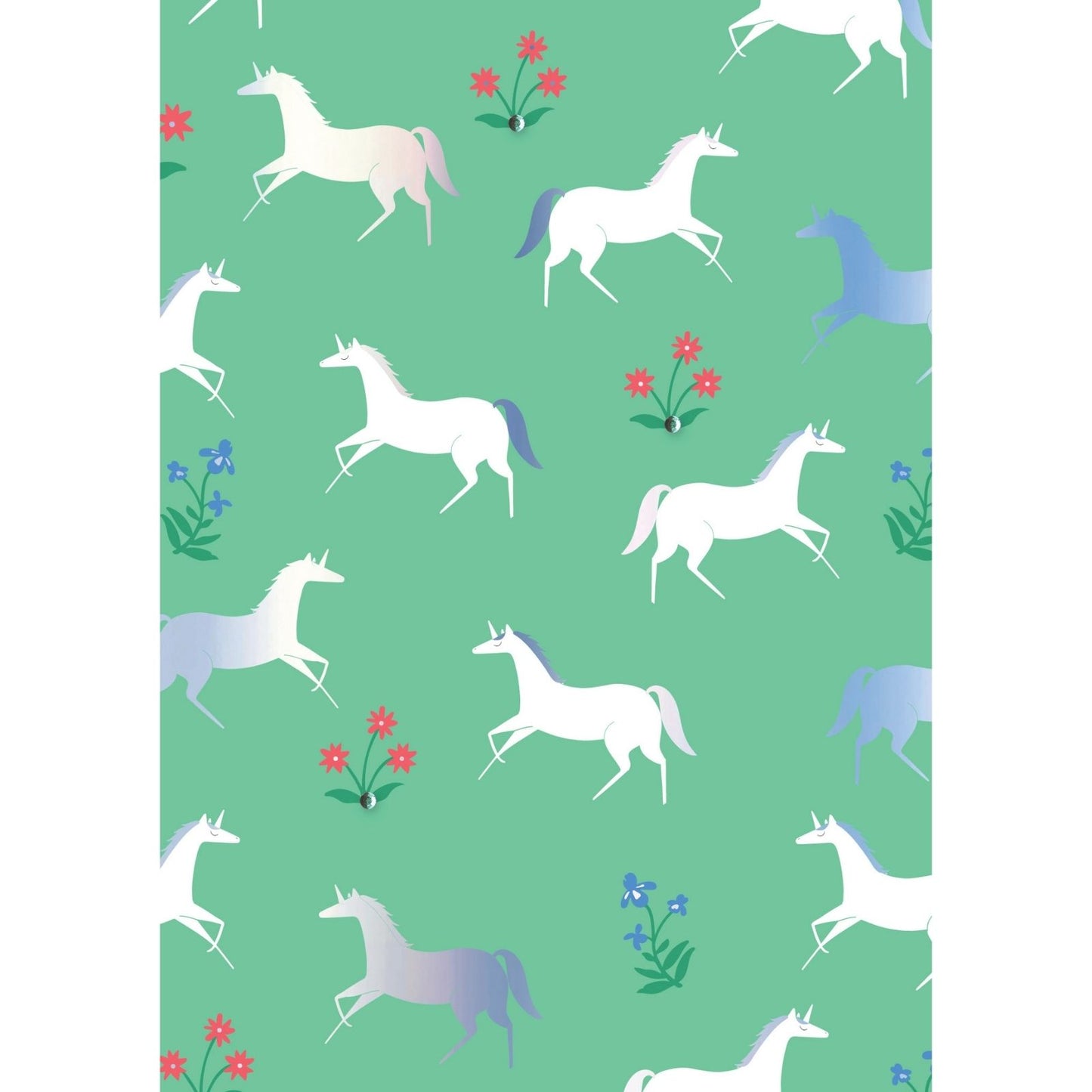 Hand-Finished Unicorns Greeting Card Foiled Magical Blank For Any Occasion