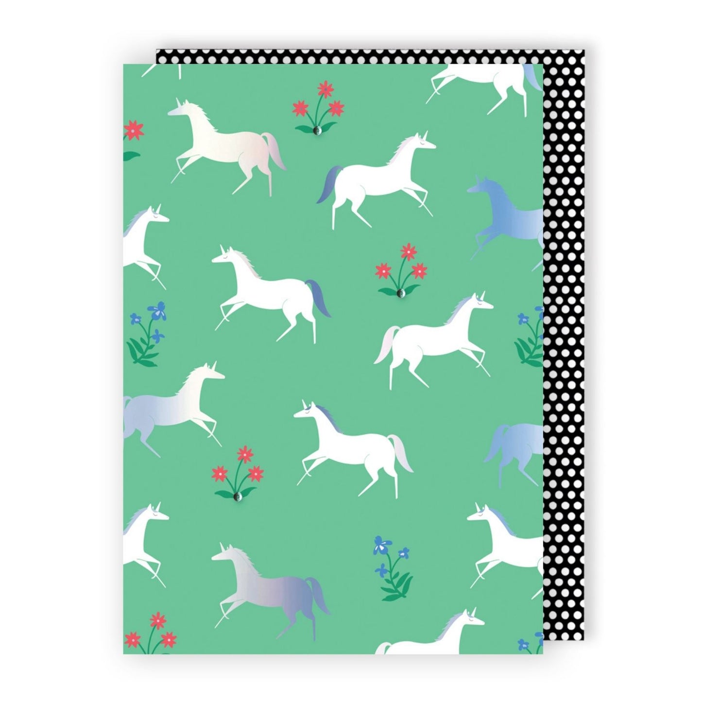 Hand-Finished Unicorns Greeting Card Foiled Magical Blank For Any Occasion