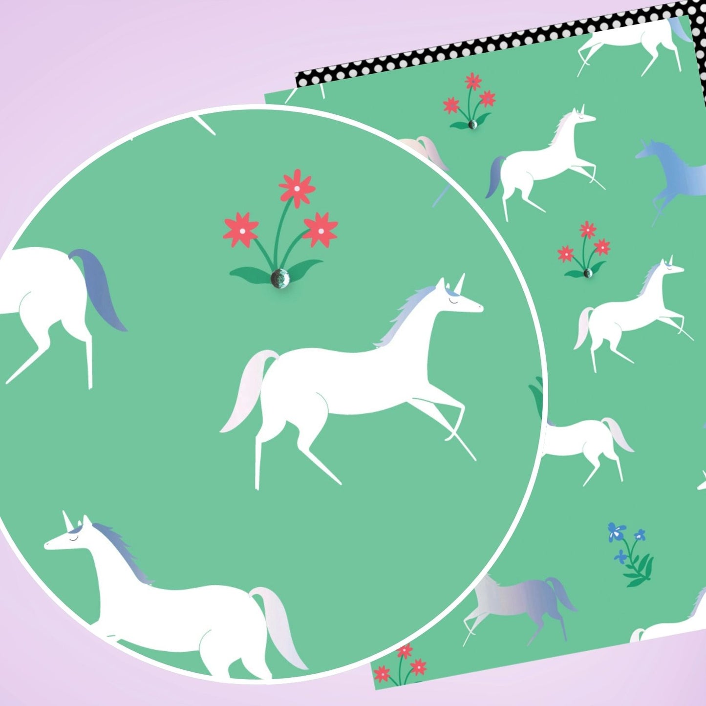 Hand-Finished Unicorns Greeting Card Foiled Magical Blank For Any Occasion