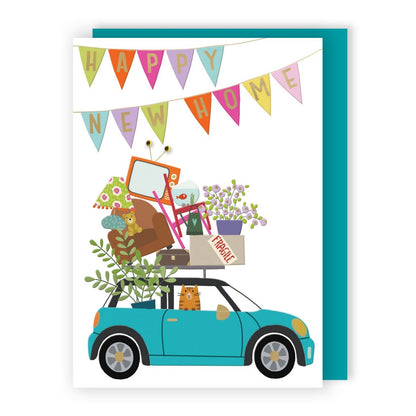 Hand-Finished Happy New Home Greeting Card Joyful Adventure New Beginnings