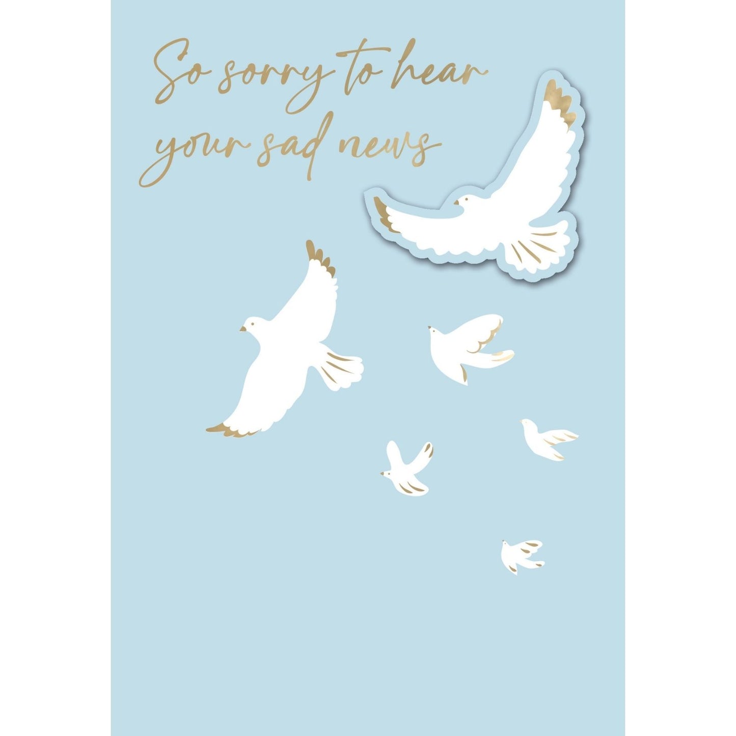Hand-Finished Sympathy Greeting Card Sorry To Hear Your Sad News Thinking Of You