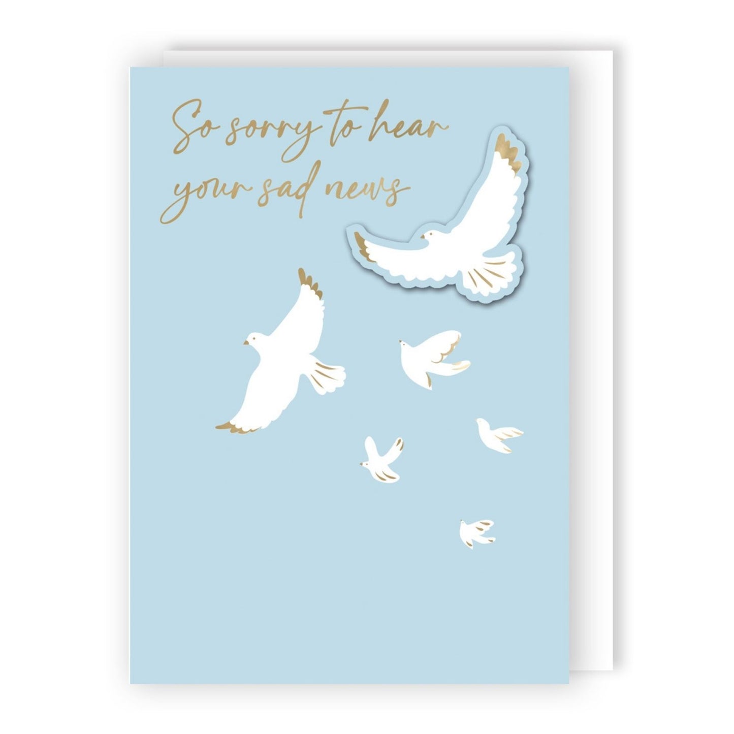 Hand-Finished Sympathy Greeting Card Sorry To Hear Your Sad News Thinking Of You