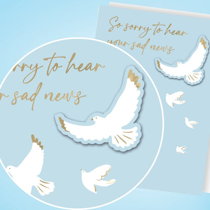 Hand-Finished Sympathy Greeting Card Sorry To Hear Your Sad News Thinking Of You