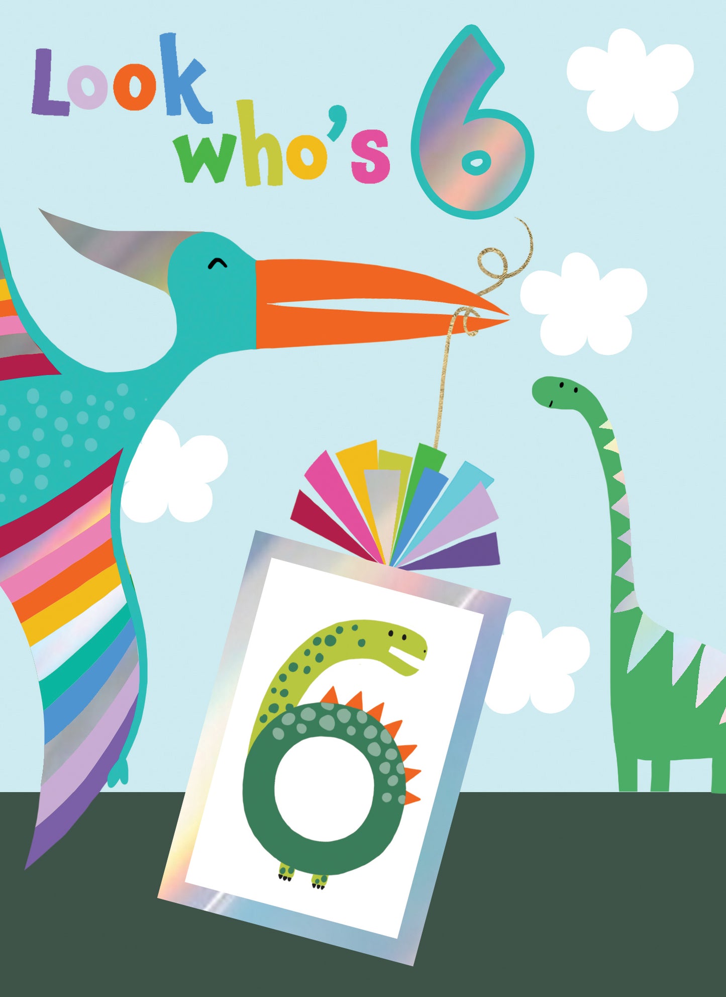 Boys 6th Birthday Look Who's 6 Fun Kids Tattoo Dinosaur Childrens Birthday Card