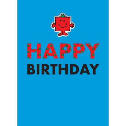 Zazoo Tattoo Mr. Men Happy Birthday Card Includes Mr Strong Tattoo