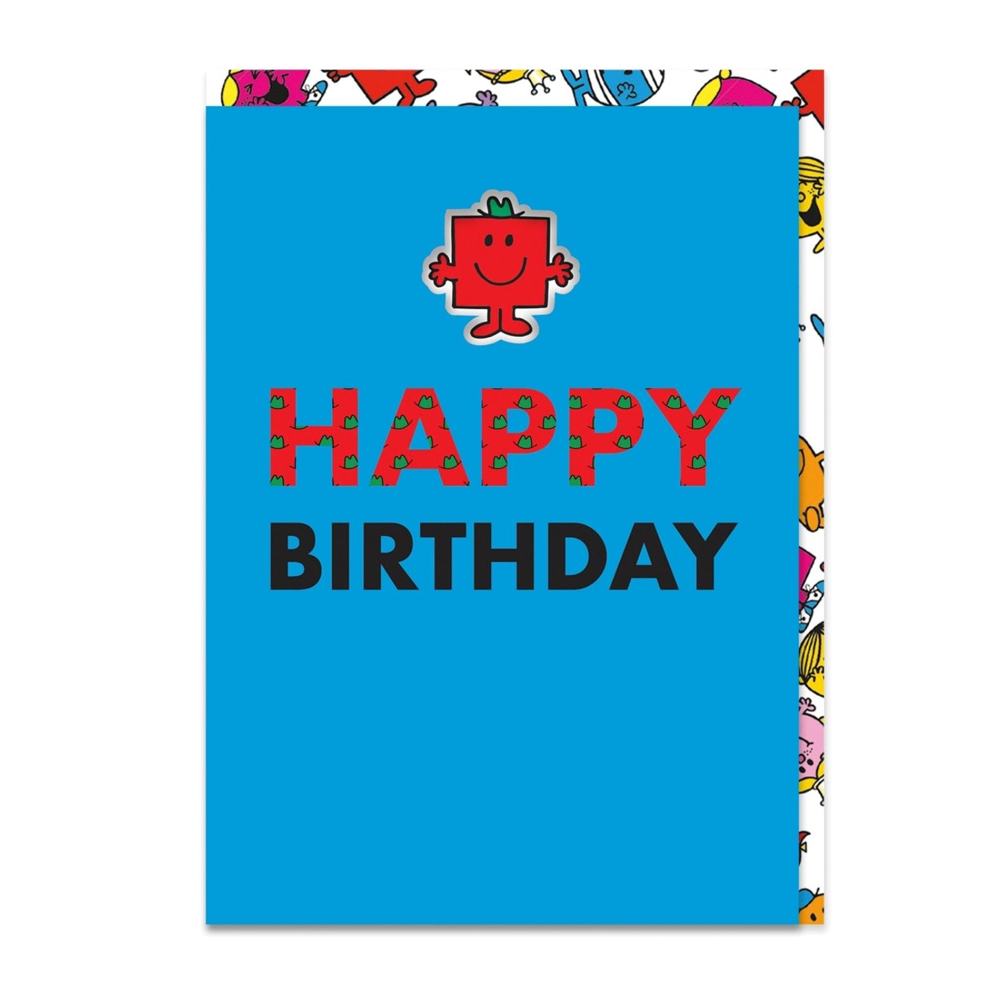 Zazoo Tattoo Mr. Men Happy Birthday Card Includes Mr Strong Tattoo