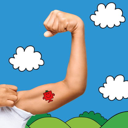 Zazoo Tattoo Mr. Men Happy Birthday Card Includes Mr Strong Tattoo