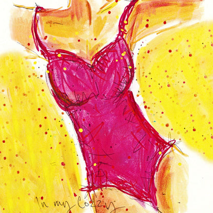Tabitha Corbett 'In My Cozzy' Swim-Tastic Fun! Artistic Greeting Card