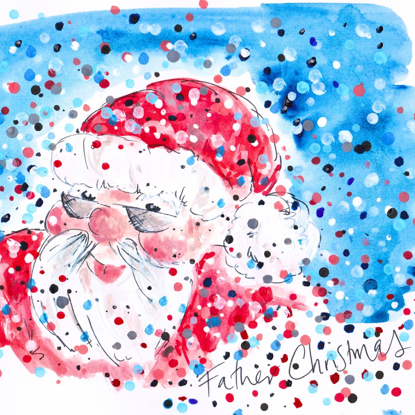 Tabitha Corbett 'Father Christmas' Jolly Santa Artistic Christmas Greeting Card