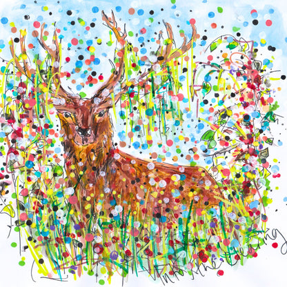 Tabitha Corbett Woodland Deer 'Into The Clearing' Artistic Greeting Card