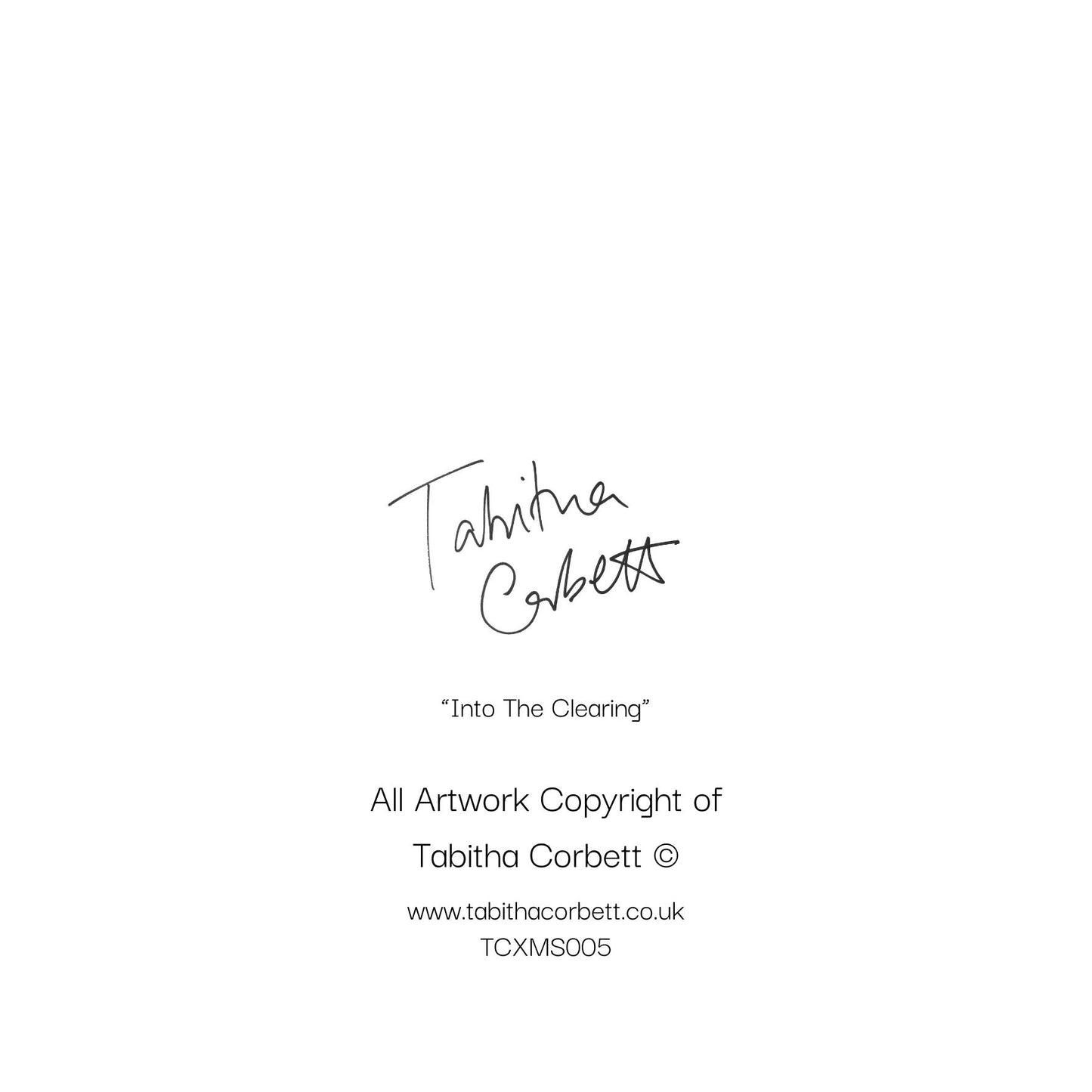 Tabitha Corbett Woodland Deer 'Into The Clearing' Artistic Greeting Card