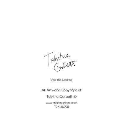 Tabitha Corbett Woodland Deer 'Into The Clearing' Artistic Greeting Card