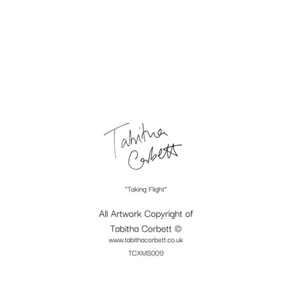 Tabitha Corbett Magical Reindeer 'Taking Flight' Artistic Christmas Greeting Card