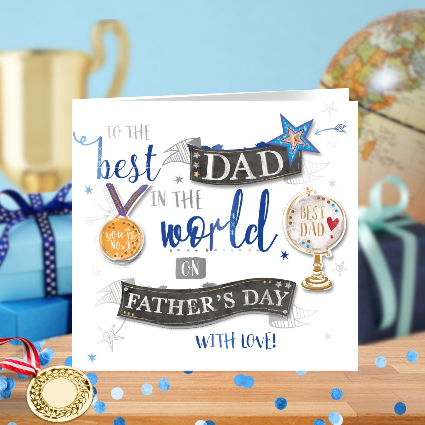 Best Dad In World Father's Day Greeting Card