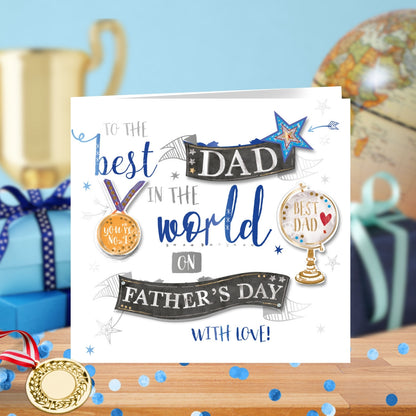 Best Dad In World Father's Day Greeting Card