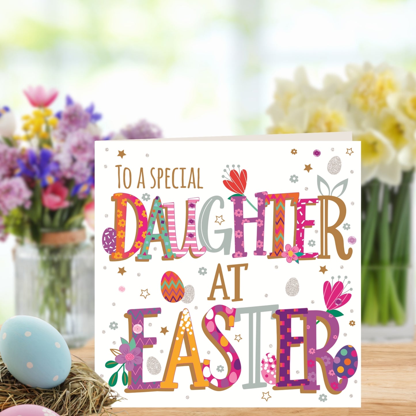 Special Daughter Foiled & Embellished Easter Card