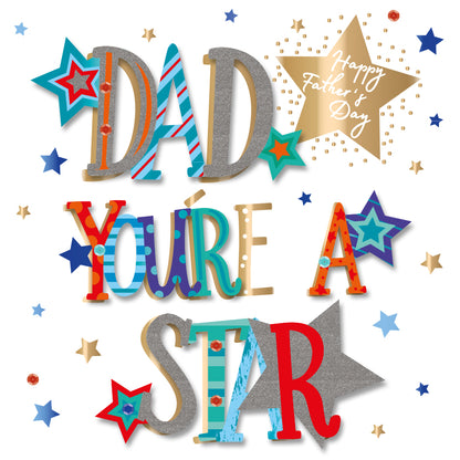 Dad You're A Star Father's Day Greeting Card