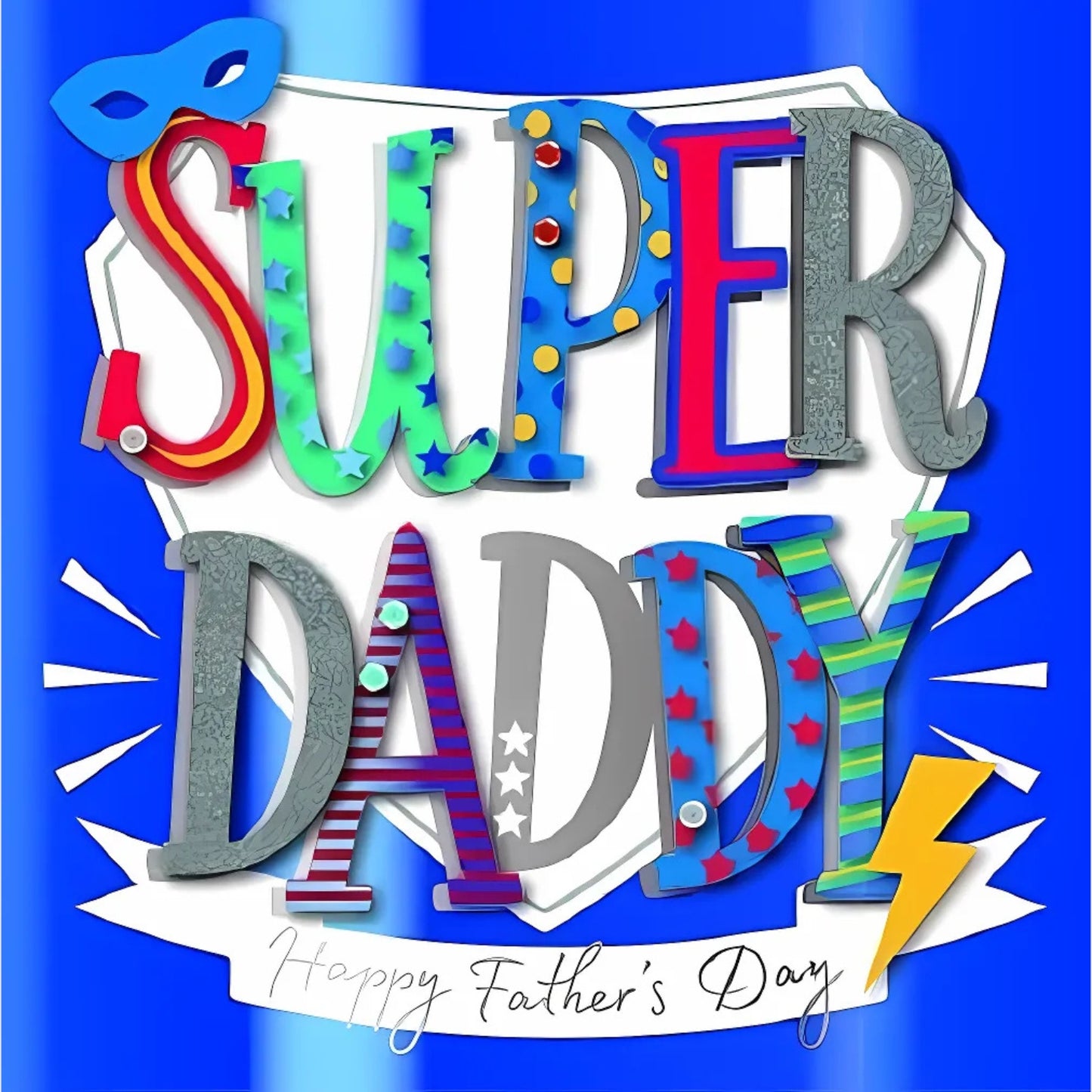Super Daddy Embellished Father's Day Card