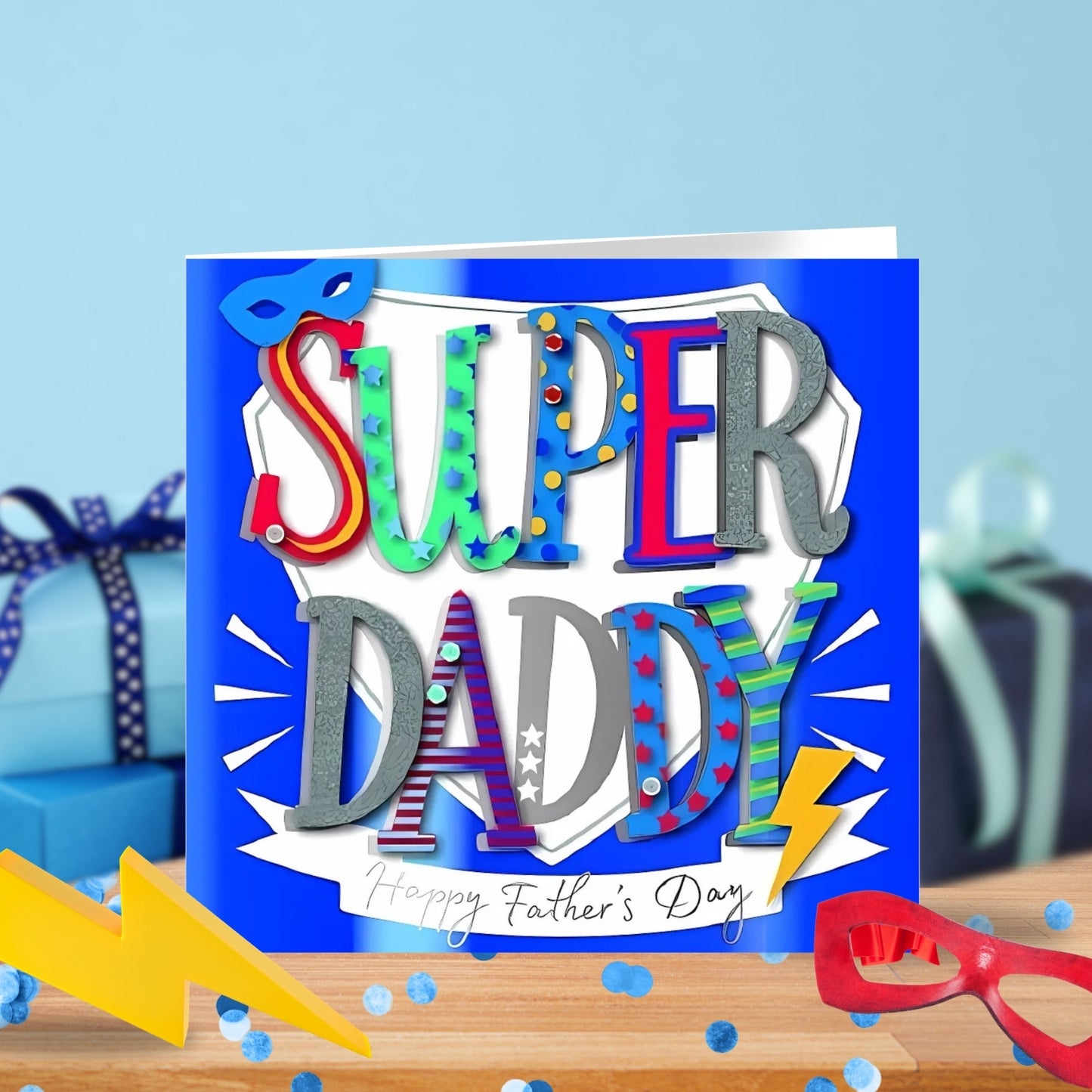 Super Daddy Embellished Father's Day Card
