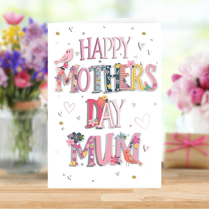 Happy Mother's Day Mum Foiled & Embellished Mother's Day Card